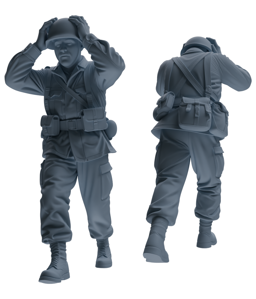 MRY-SFW SSTR204 Miniatures Soldier Model Kit Multi-Scenario Soldier Pose Modern Model 4 pcs