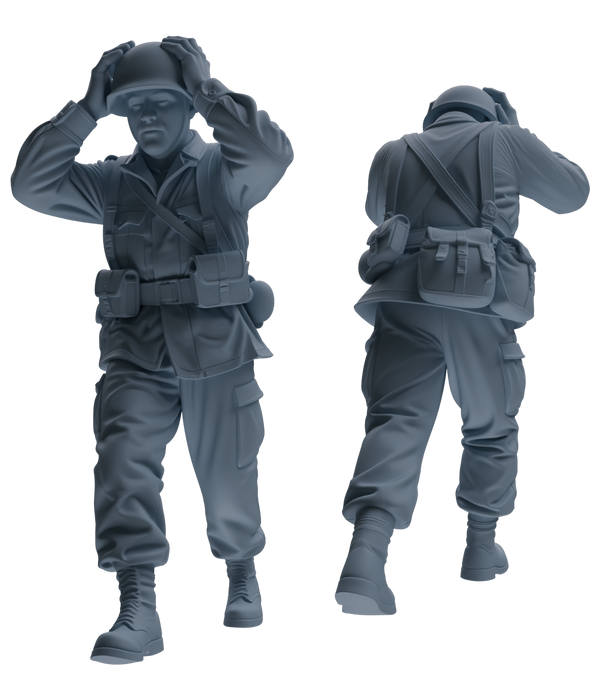 MRY-SFW SSTR204 Miniatures Soldier Model Kit Multi-Scenario Soldier Pose Modern Model 4 pcs