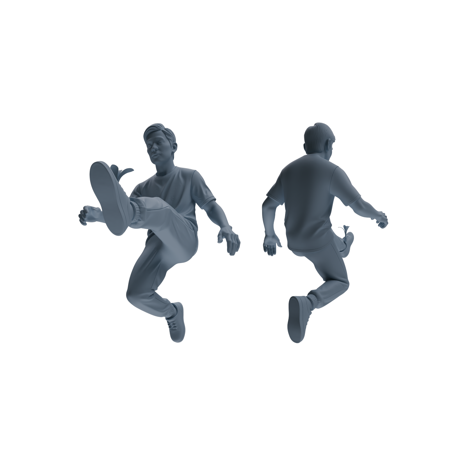 Detail view of MRY-SFW LYTR796 Shuttlecock Kicking Figure Modern Model 4 pcs Miniature Car Diorama Figures Scene Props Accessories Resin Model