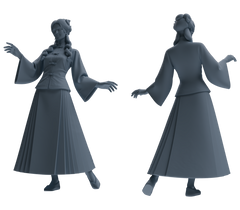 Detail view of MRY-SFW LYTR859 Ming Dynasty Clothing Woman Figure Modern Model 3 pcs Miniature Car Diorama Figures Scene Props Accessories Resin Model