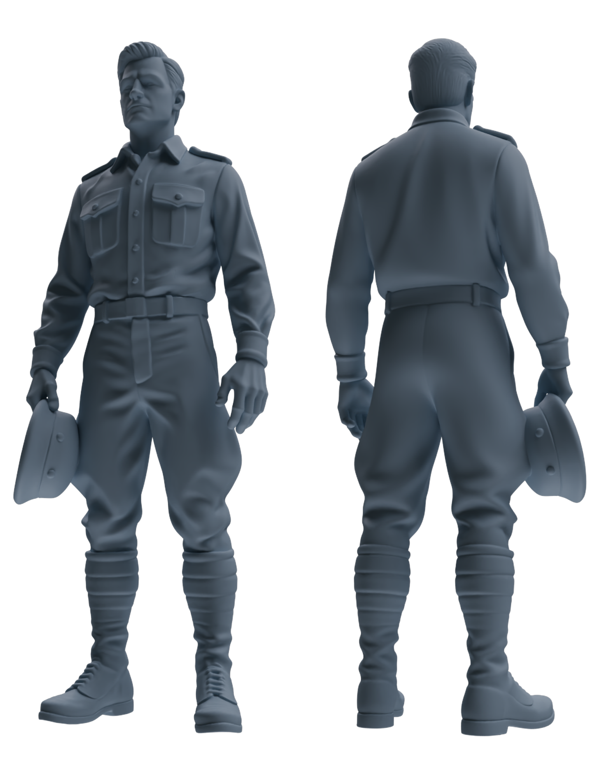 MRY-SFW SSTR187 Miniatures Soldier Model Kit Signal Command Soldier Pose Modern Model 4 pcs