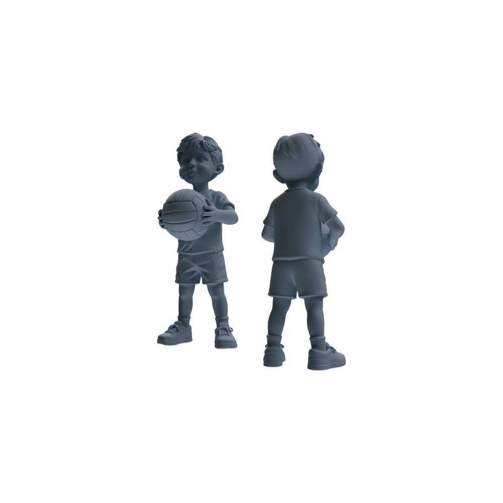 Detail view of MRY-SFW LYTR819 Child Basketball Player Figure Modern Model 6 pcs Miniature Car Diorama Figures Scene Props Accessories Resin Model