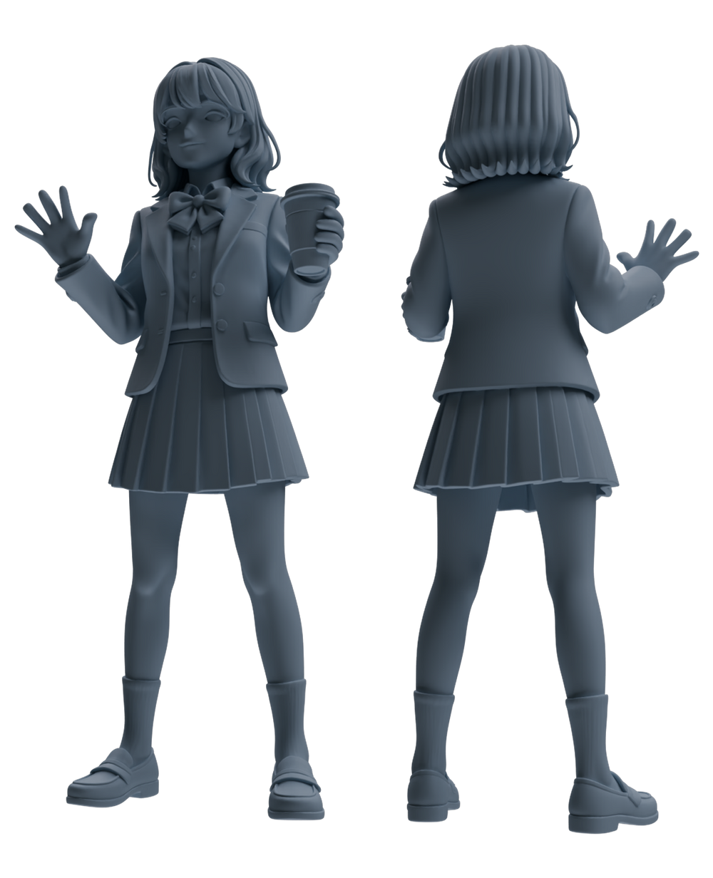Detail view of MRY-SFW LYTR896 School Uniform Girl Modern Model 3 pcs Model