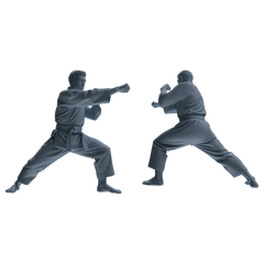 Detail view of MRY-SFW LYTR815 Karate Male Athlete Figure Modern Model 6 pcs Miniature Car Diorama Figures Scene Props Accessories Resin Model