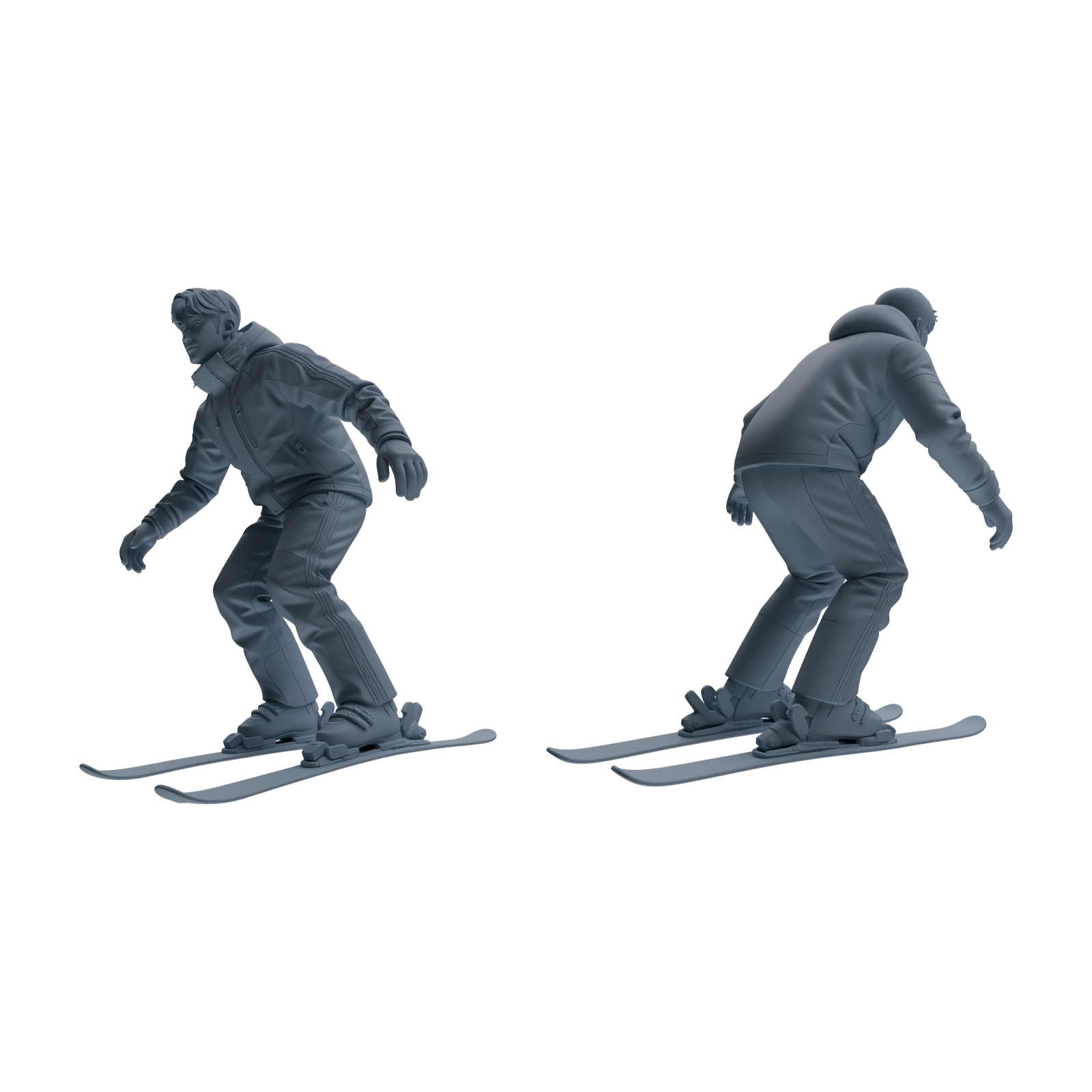 Detail view of MRY-SFW LYTR803 Skiing Figure Modern Model 6 pcs Miniature Car Diorama Figures Scene Props Accessories Resin Model