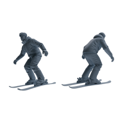 Detail view of MRY-SFW LYTR803 Skiing Figure Modern Model 6 pcs Miniature Car Diorama Figures Scene Props Accessories Resin Model