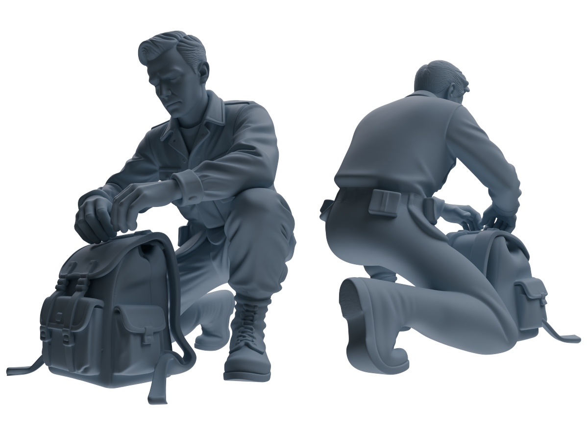 MRY-SFW SSTR188 Miniatures Soldier Model Kit Multi-Functional Recon Soldier Pose Modern Model 5 pcs
