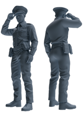 Detail view of MRY-SFW LYGR676 Los Angeles Patrol Police Seven-Person Daily Routine 3 Model
