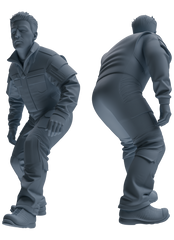 Detail view of MRY-SFW LYGR701 Modern U.S. Military Six-Person Tactics Group Model