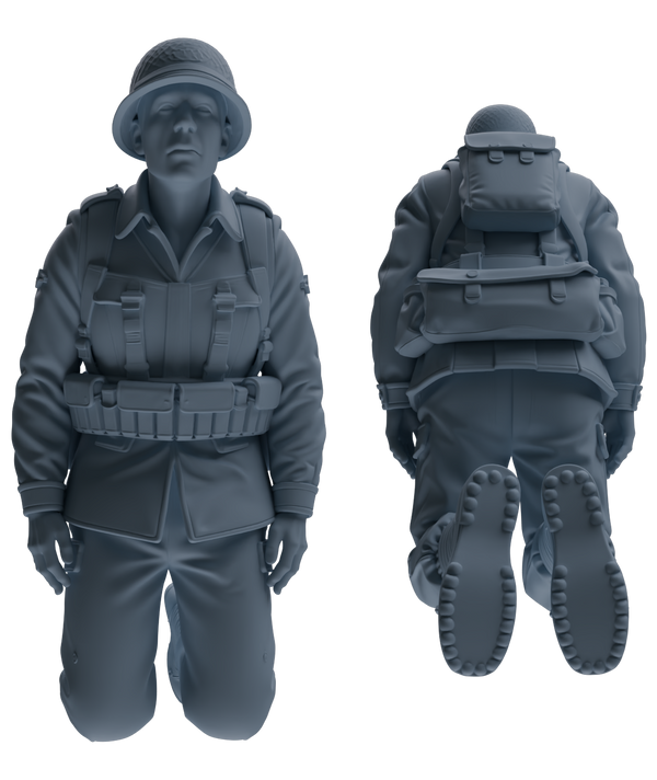 MRY-SFW SSTR208 Miniatures Soldier Model Kit Multi-Scenario Soldier Pose Modern Model 5 pcs