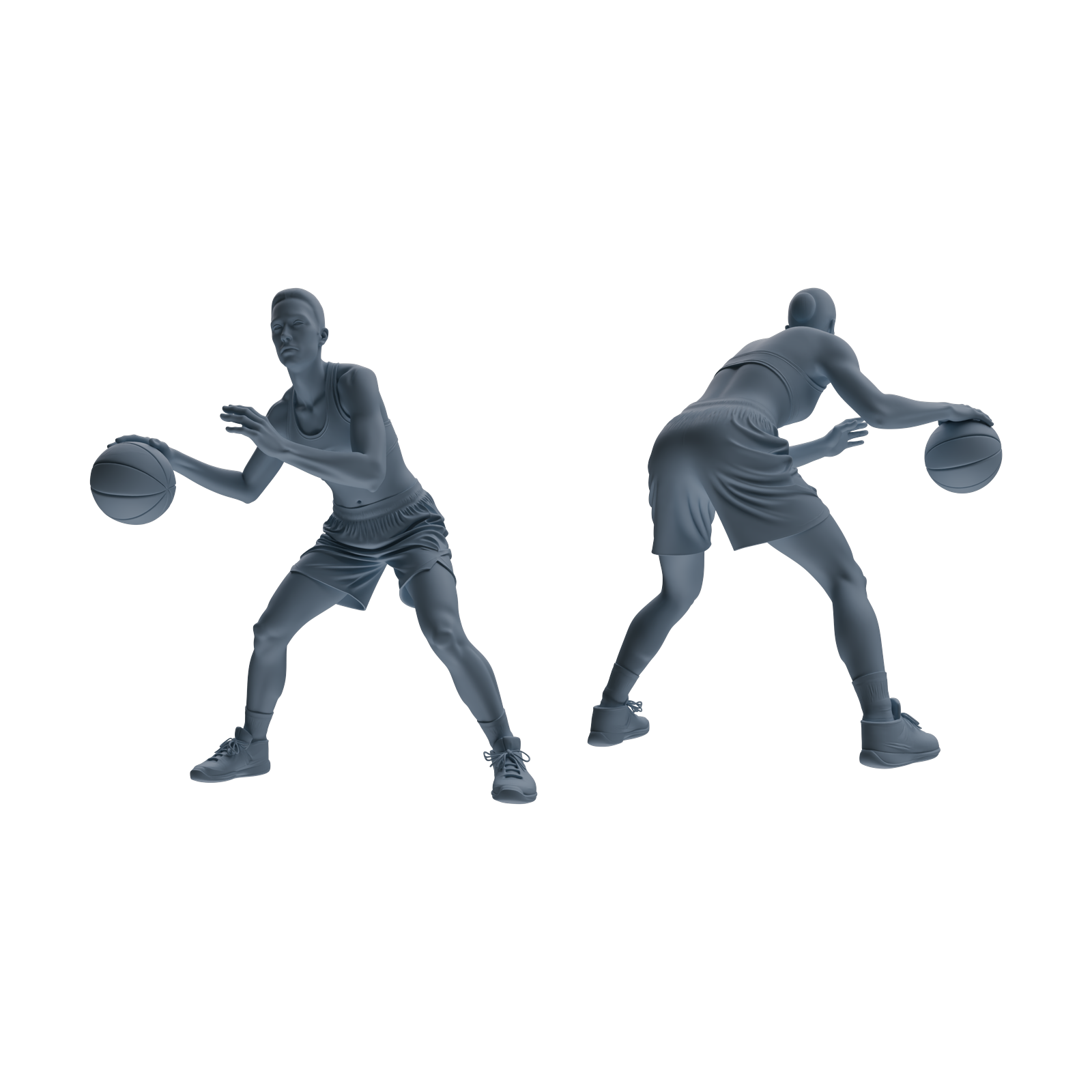 Detail view of MRY-SFW LYTR807 Female Basketball Player Figure Modern Model 6 pcs Miniature Car Diorama Figures Scene Props Accessories Resin Model