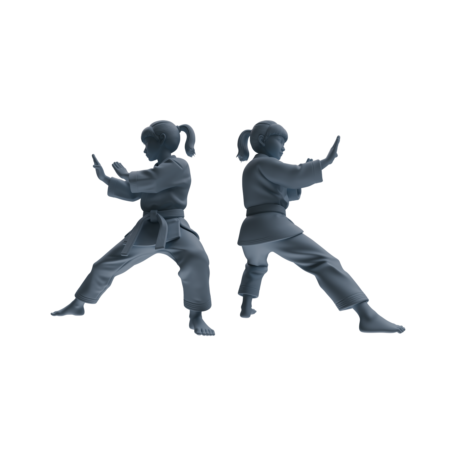 Detail view of MRY-SFW LYTR814 Karate Child Athlete Figure Modern Model 4 pcs Miniature Car Diorama Figures Scene Props Accessories Resin Model