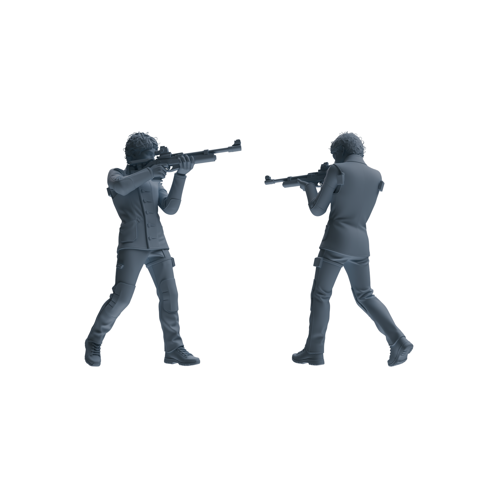 Detail view of MRY-SFW LYTR795 Shooter Figure Modern Model 4 pcs Miniature Car Diorama Figures Scene Props Accessories Resin Model