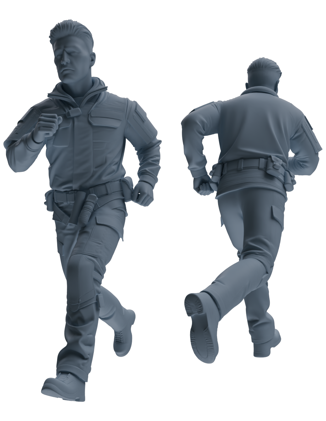 Detail view of MRY-SFW LYGR689 Modern U.S. Military Six-Person Daily Routine Model