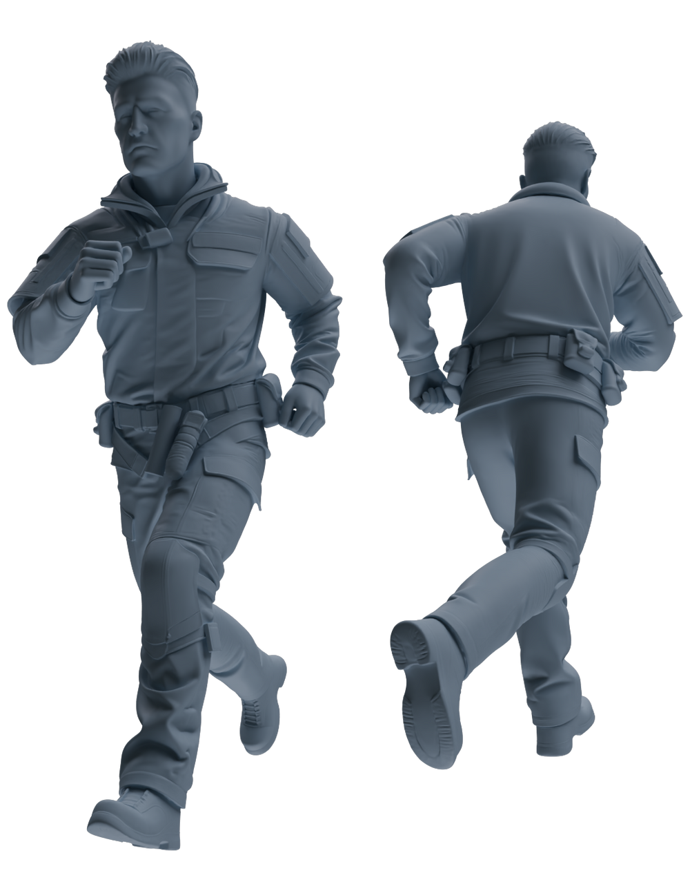 Detail view of MRY-SFW LYGR689 Modern U.S. Military Six-Person Daily Routine Model