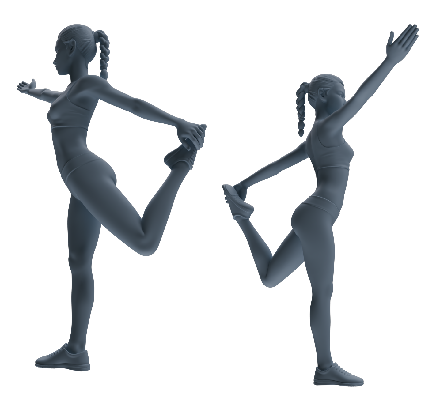 Detail view of MRY-SFW LYTR830 Yoga Female Athlete Figure Modern Model 6 pcs Miniature Car Diorama Figures Scene Props Accessories Resin Model