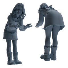 Detail view of MRY-SFW LYTR910 Farm Girl Multi-pose Modern Model 4 pcs Model