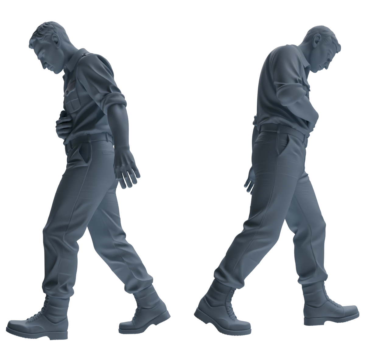 MRY-SFW SSTR178 Miniatures Soldier Model Kit Resting Soldier Pose Modern Model 6 pcs