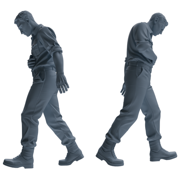 MRY-SFW SSTR178 Miniatures Soldier Model Kit Resting Soldier Pose Modern Model 6 pcs