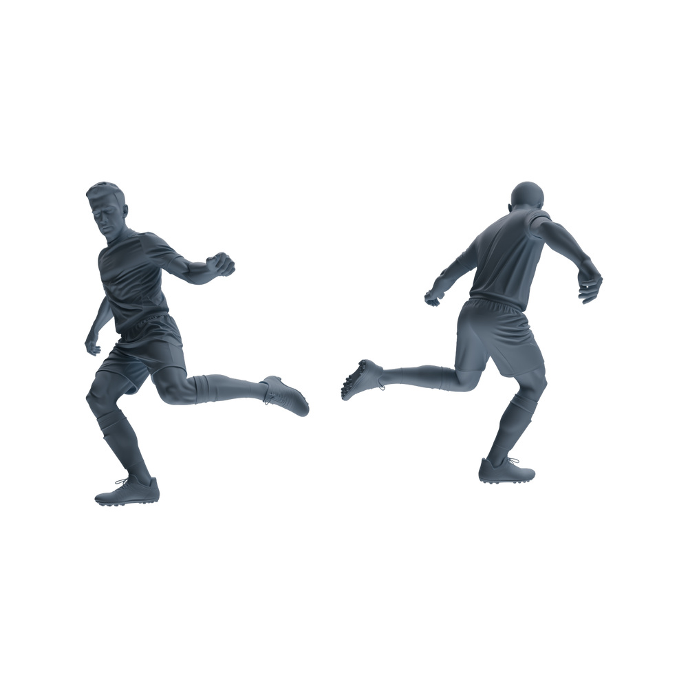 Detail view of MRY-SFW LYTR812 Male Soccer Player Figure Modern Model 6 pcs Miniature Car Diorama Figures Scene Props Accessories Resin Model