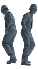Detail view of MRY-SFW LYGR801 Modern British Police Six-Person Singing Group Model