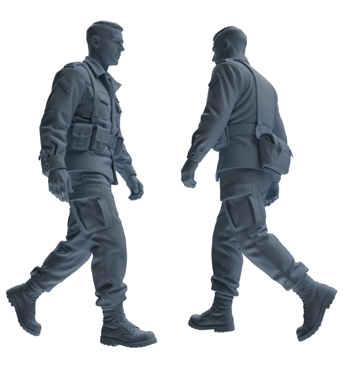 MRY-SFW SSTR179 Miniatures Soldier Model Kit Logistics Soldier Pose Modern Model 3 pcs