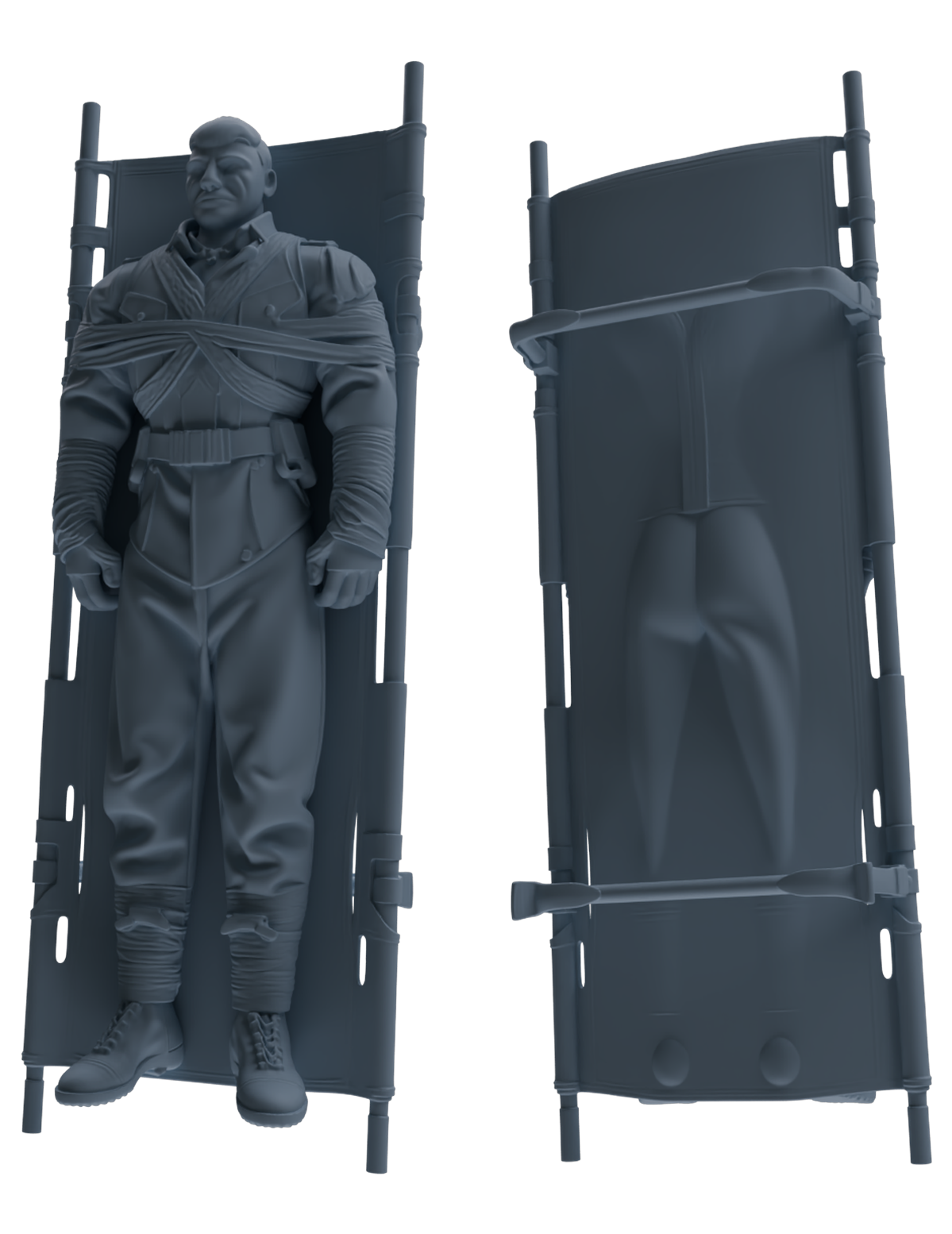 MRY-SFW SSTR206 Miniatures Soldier Model Kit Field Medical Scene Soldier Model 4 pcs