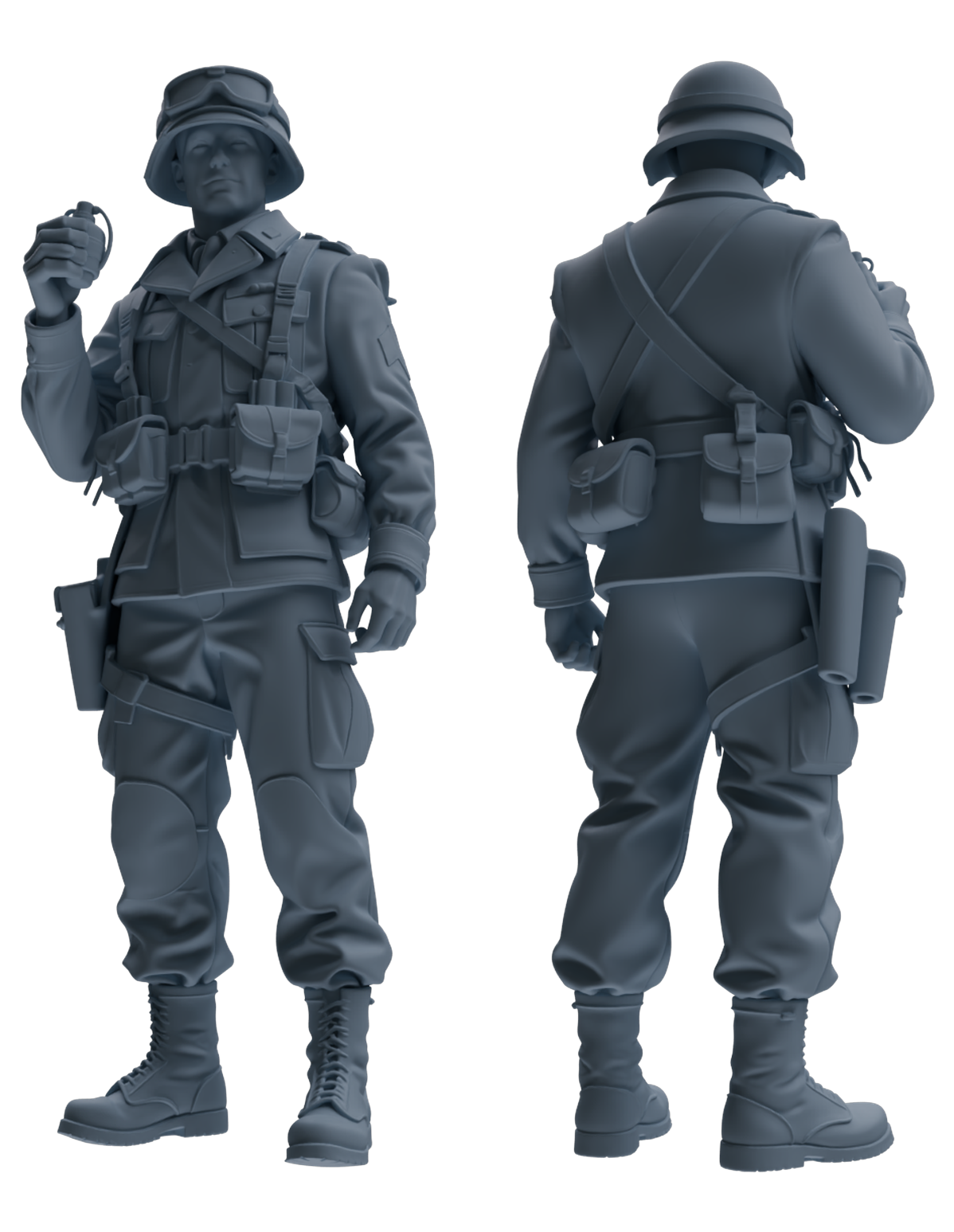 MRY-SFW SSTR207 Miniatures Soldier Model Kit Multi-Pose Combat Soldier Modern Model 6 pcs