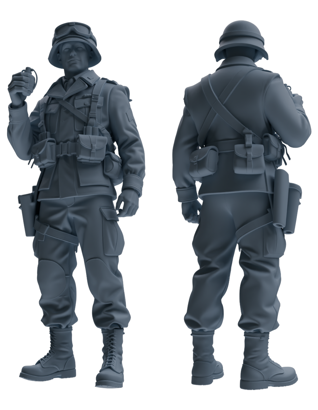 MRY-SFW SSTR207 Miniatures Soldier Model Kit Multi-Pose Combat Soldier Modern Model 6 pcs