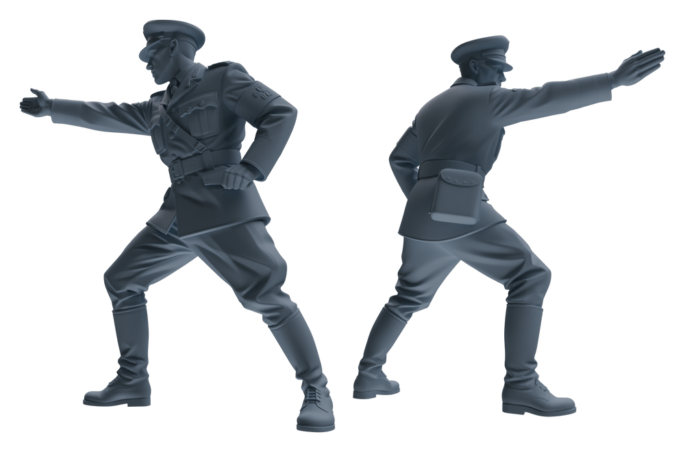 Detail view of MRY-SFW LYGR585 WWII French Army Seven-Person Daily Routine 3 Model