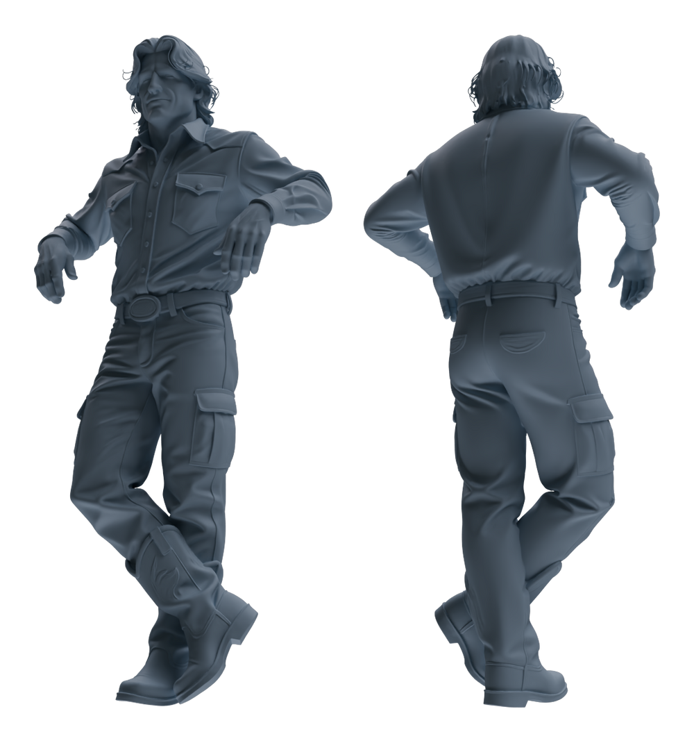 Detail view of MRY-SFW LYTR924 Farm Worker Man Multi-pose Modern Model 4 pcs Model