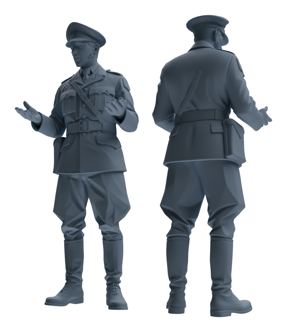 Detail view of MRY-SFW LYGR584 WWII French Army Six-Person Daily Routine 2 Model