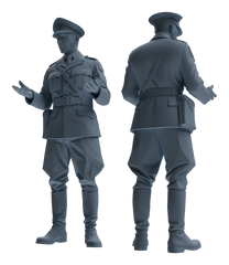 Detail view of MRY-SFW LYGR584 WWII French Army Six-Person Daily Routine 2 Model