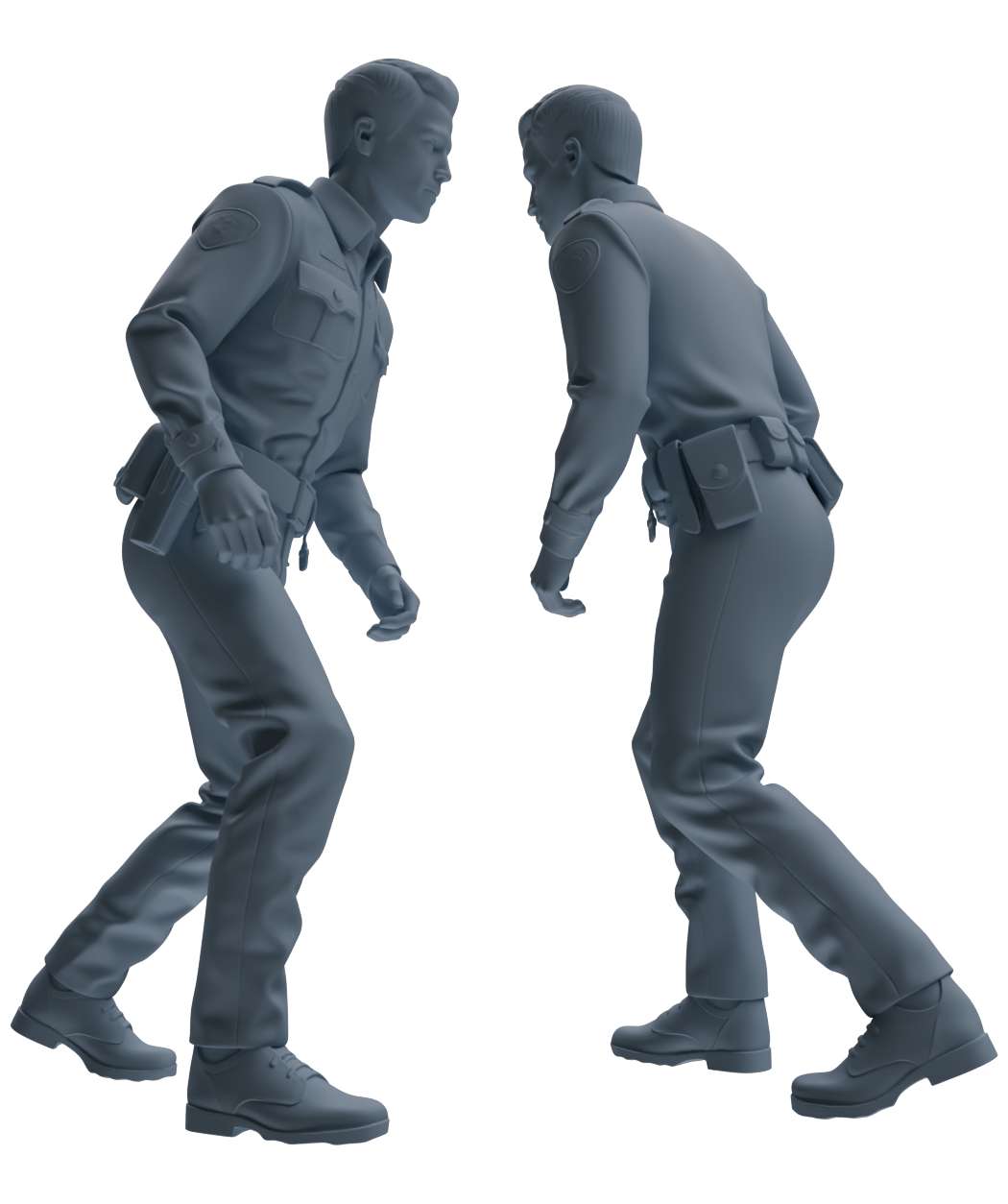 Detail view of MRY-SFW LYGR673 Los Angeles Patrol Police Six-Person Ambush Group Model