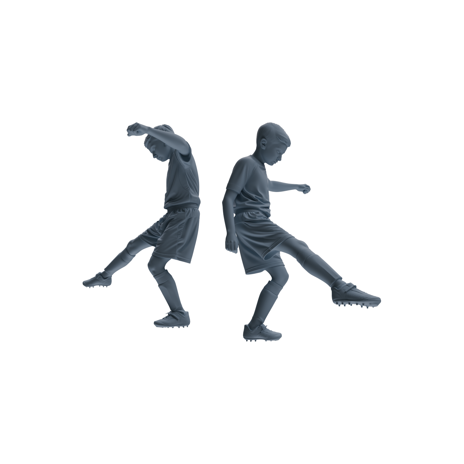 Detail view of MRY-SFW LYTR811 Child Soccer Player Figure Modern Model 6 pcs Miniature Car Diorama Figures Scene Props Accessories Resin Model