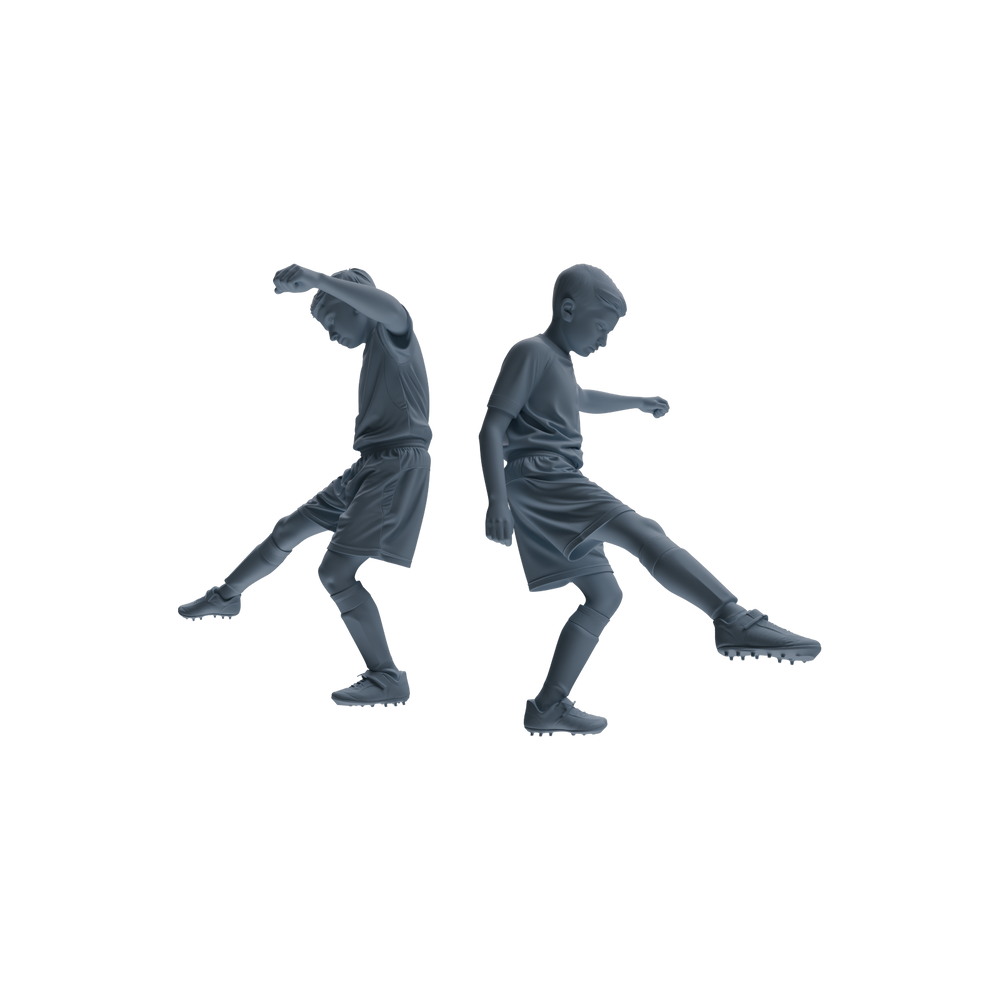Detail view of MRY-SFW LYTR811 Child Soccer Player Figure Modern Model 6 pcs Miniature Car Diorama Figures Scene Props Accessories Resin Model