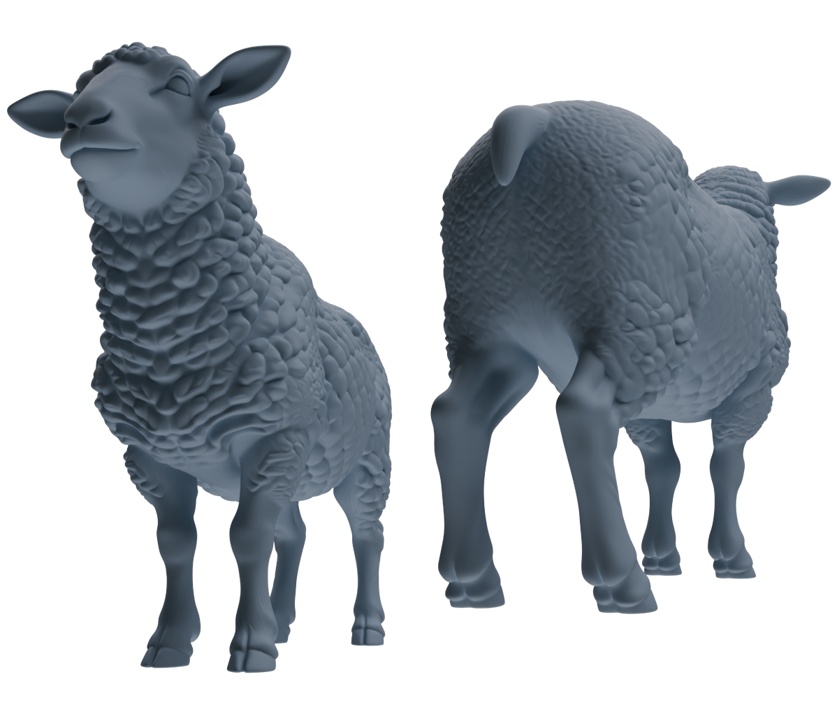 Detail view of MRY-SFW LYTR845 Farm Sheep Pose Model 4 pcs Miniature Car Diorama Figures Scene Props Accessories Resin Model