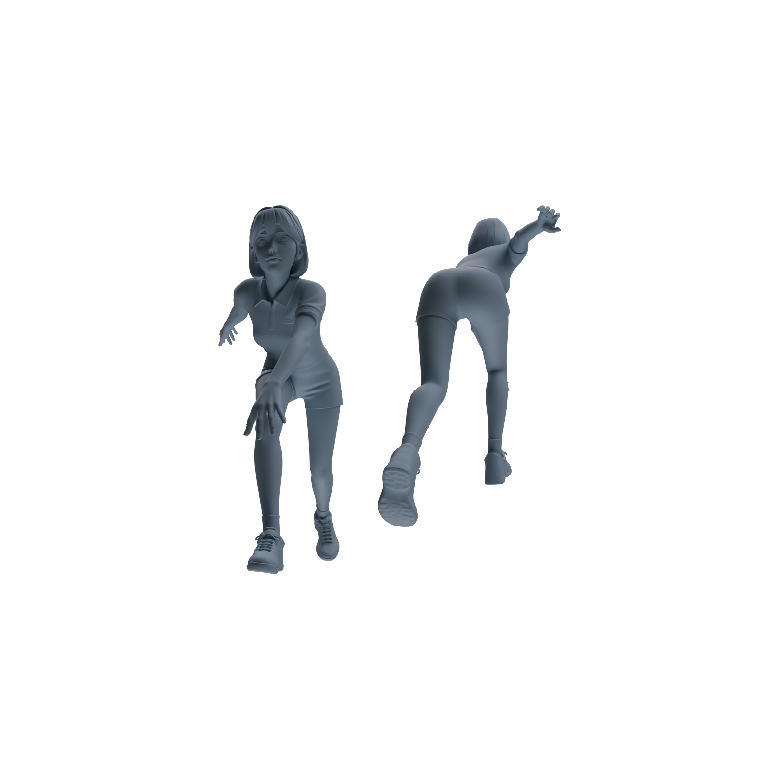 Detail view of MRY-SFW LYTR797 Bowling Figure Modern Model 6 pcs Miniature Car Diorama Figures Scene Props Accessories Resin Model