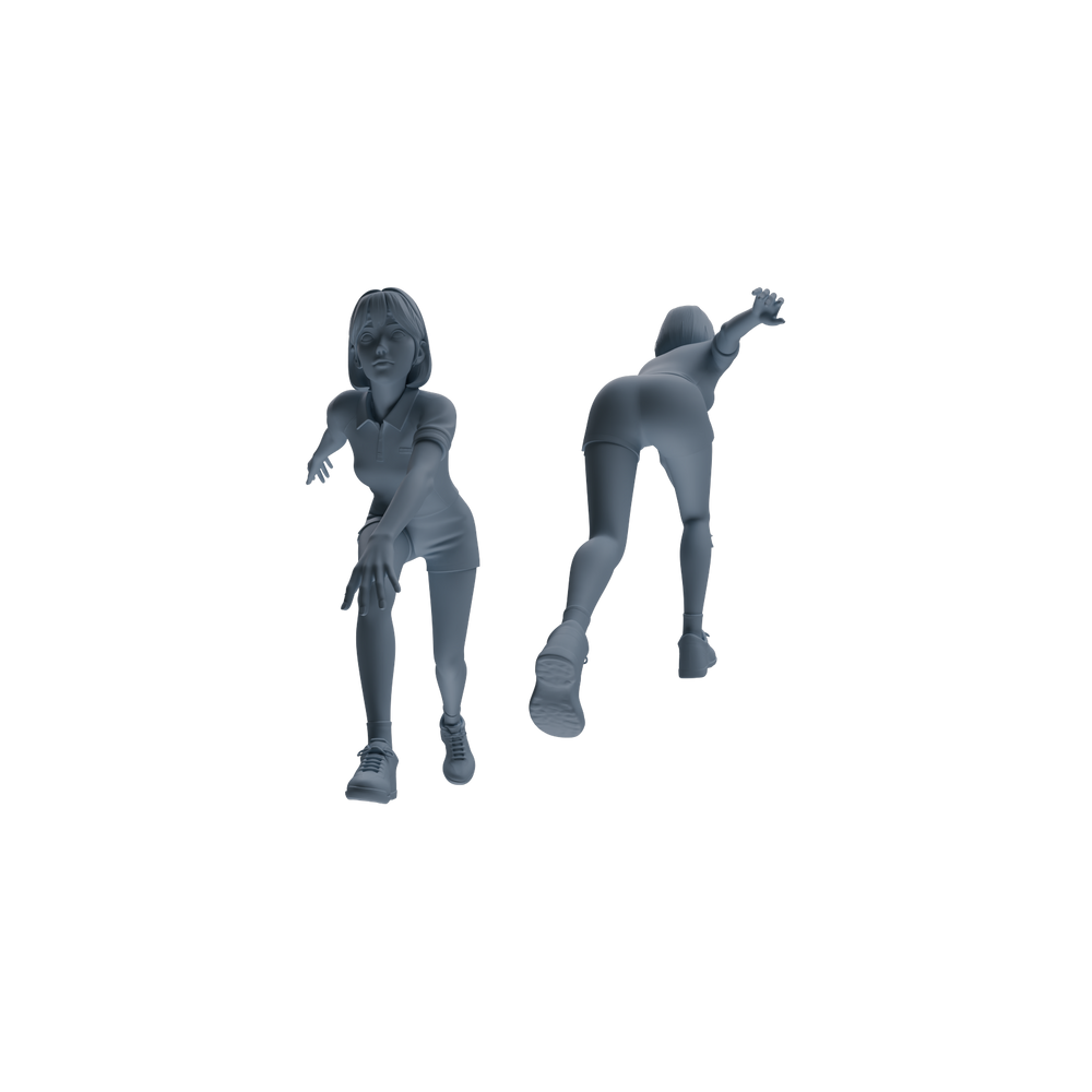 Detail view of MRY-SFW LYTR797 Bowling Figure Modern Model 6 pcs Miniature Car Diorama Figures Scene Props Accessories Resin Model