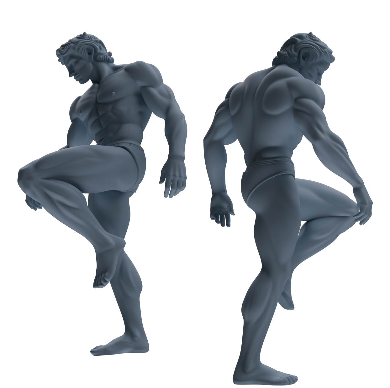 Detail view of MRY-SFW LYTR829 Male Bodybuilder Figure Modern Model 6 pcs Miniature Car Diorama Figures Scene Props Accessories Resin Model
