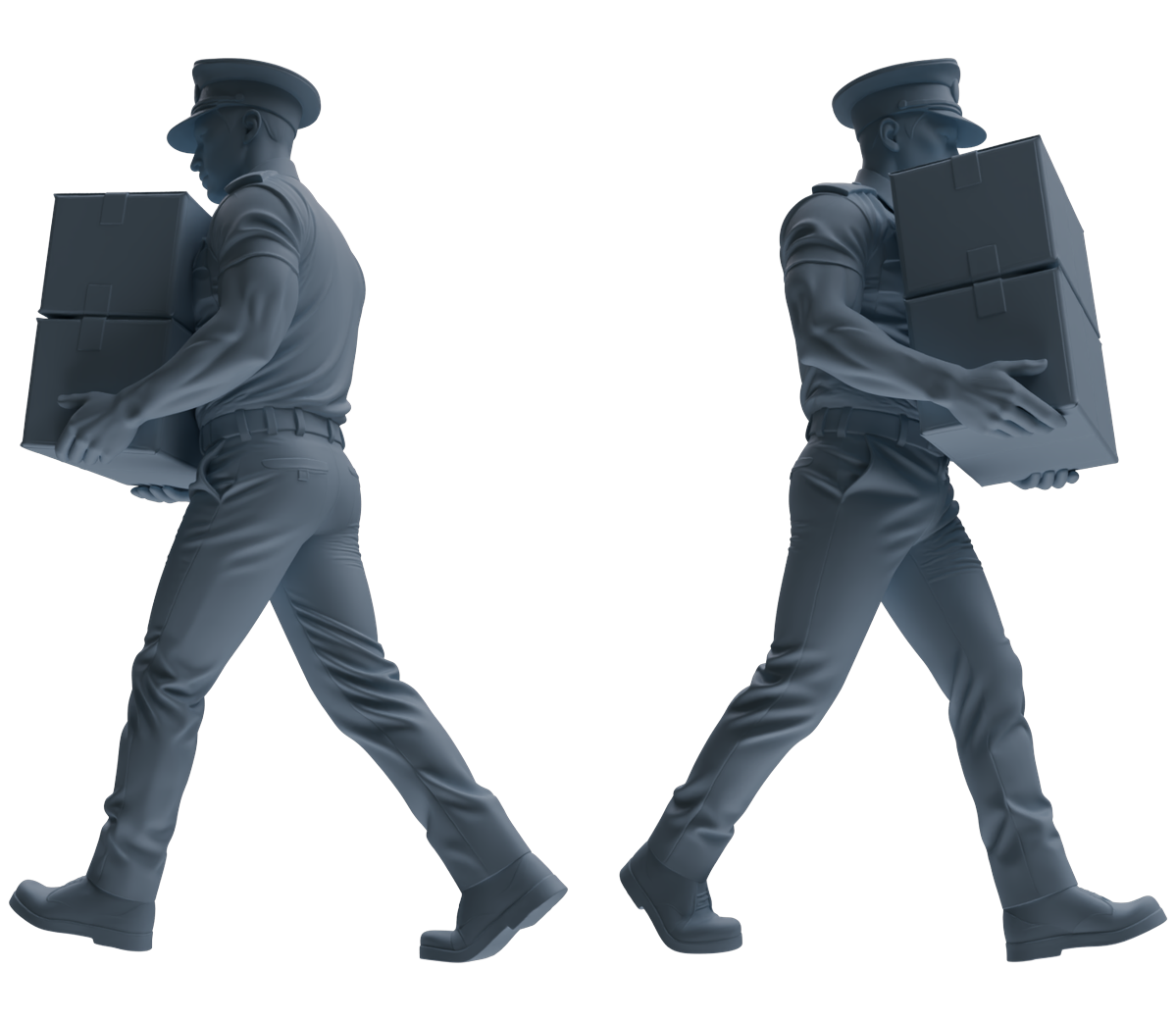 Detail view of MRY-SFW LYGR762 Modern Hong Kong Police Six-Person Carrying Group Model