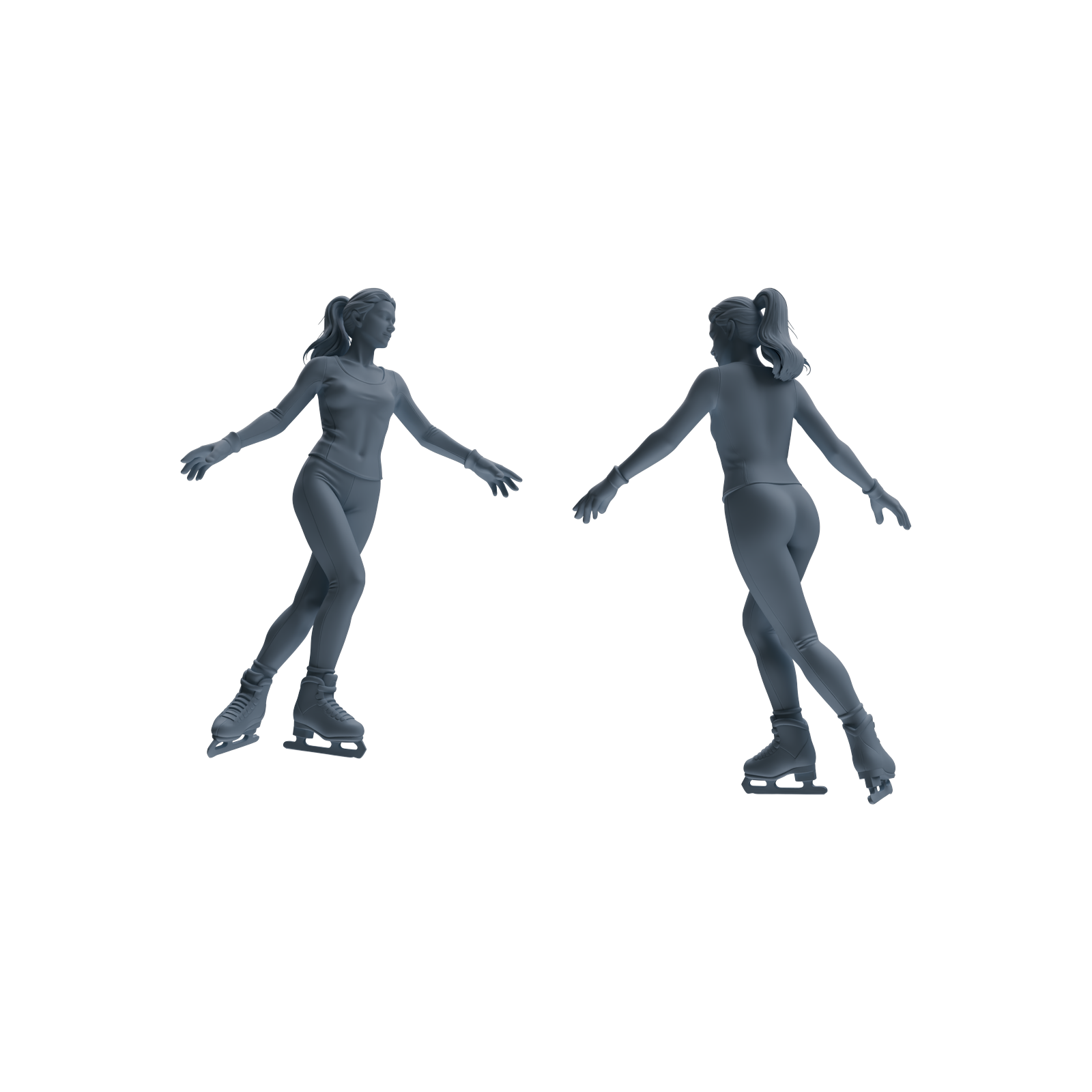 Detail view of MRY-SFW LYTR801 Figure Skating Figure Modern Model 6 pcs Miniature Car Diorama Figures Scene Props Accessories Resin Model