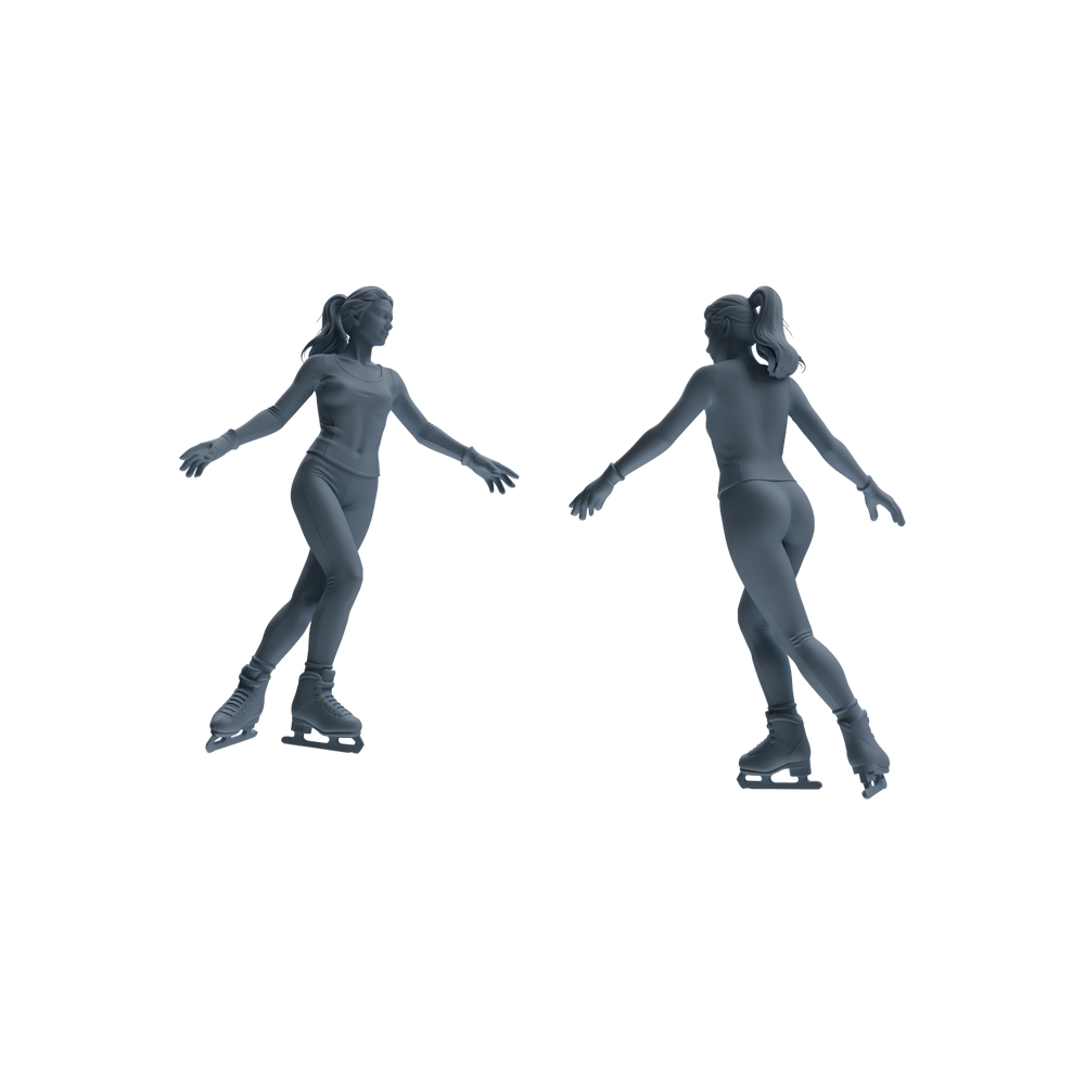 Detail view of MRY-SFW LYTR801 Figure Skating Figure Modern Model 6 pcs Miniature Car Diorama Figures Scene Props Accessories Resin Model