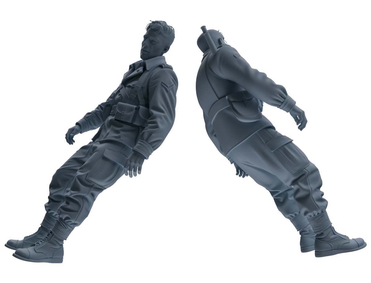 MRY-SFW SSTR198 Surrender Injured Soldier Pose Modern Model 4 pcs