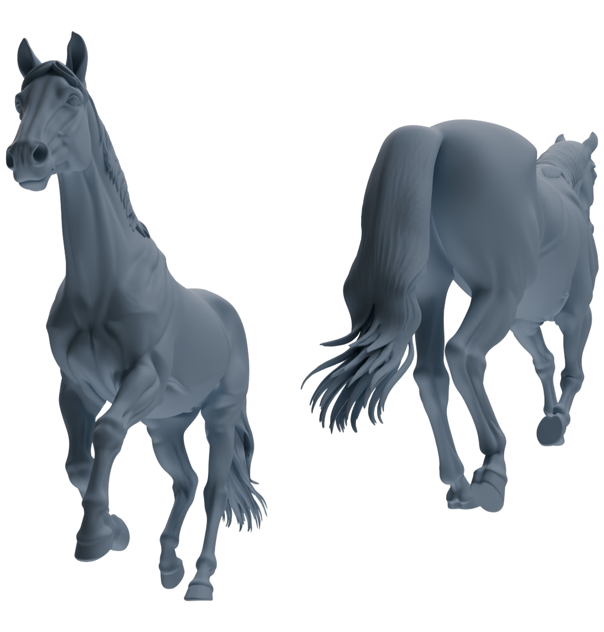 Detail view of MRY-SFW LYTR843 Farm Horse Pose Model 4 pcs Miniature Car Diorama Figures Scene Props Accessories Resin Model