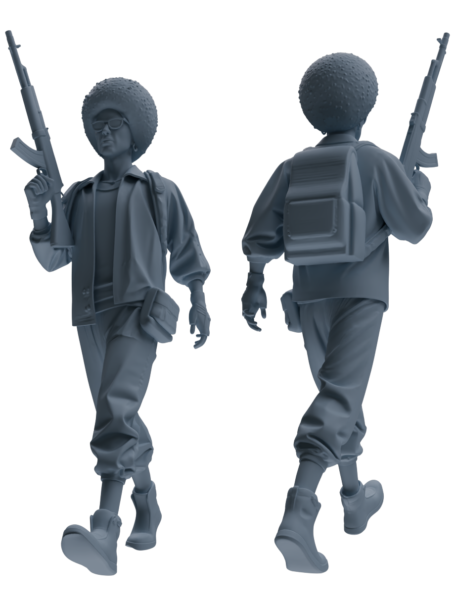 Detail view of MRY-SFW LYGR660 ame Peacekeeper Elite Six-Person Cover Action Model