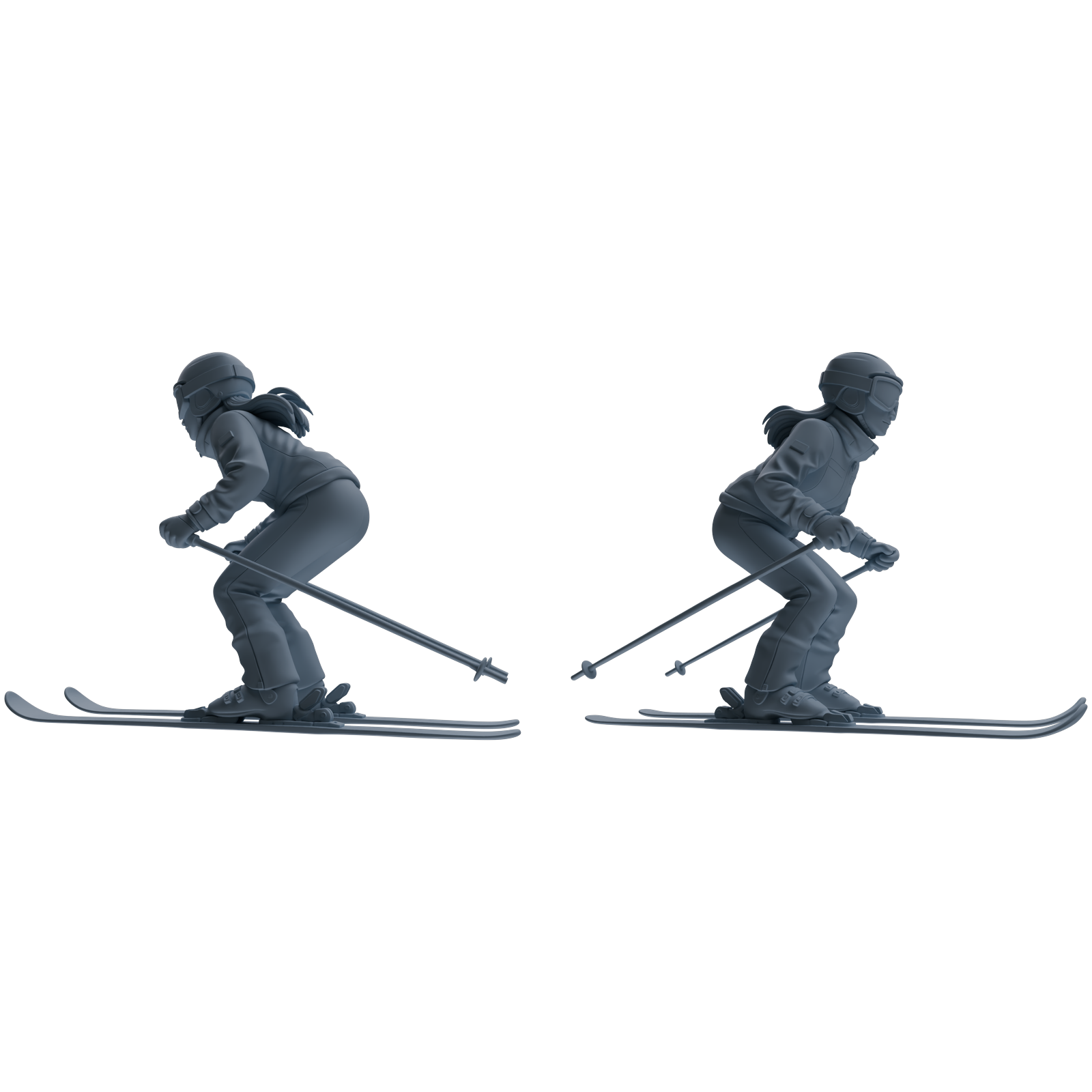 Detail view of MRY-SFW LYTR789 Ski Sports Figure Modern Model 4 pcs Miniature Car Diorama Figures Scene Props Accessories Resin Model