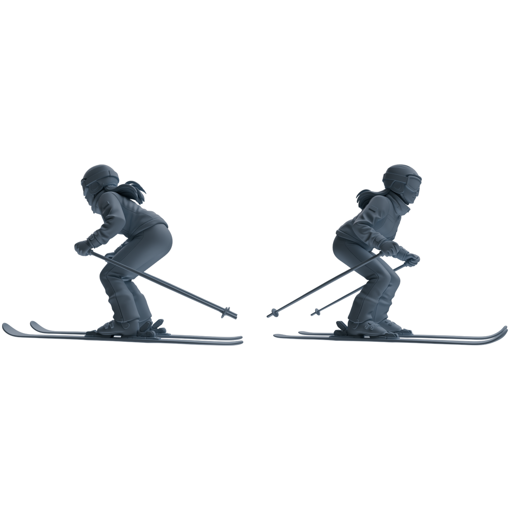 Detail view of MRY-SFW LYTR789 Ski Sports Figure Modern Model 4 pcs Miniature Car Diorama Figures Scene Props Accessories Resin Model