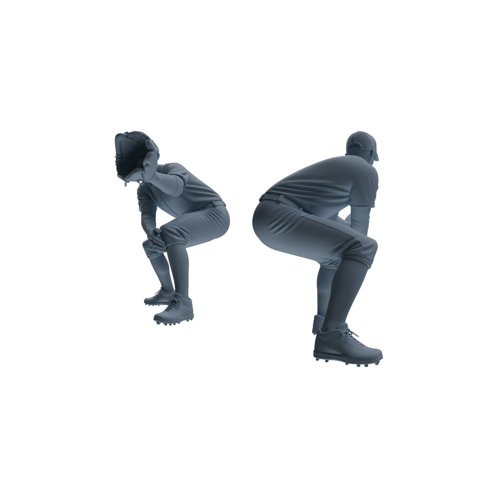 Detail view of MRY-SFW LYTR808 Baseball Player Figure Modern Model 6 pcs Miniature Car Diorama Figures Scene Props Accessories Resin Model