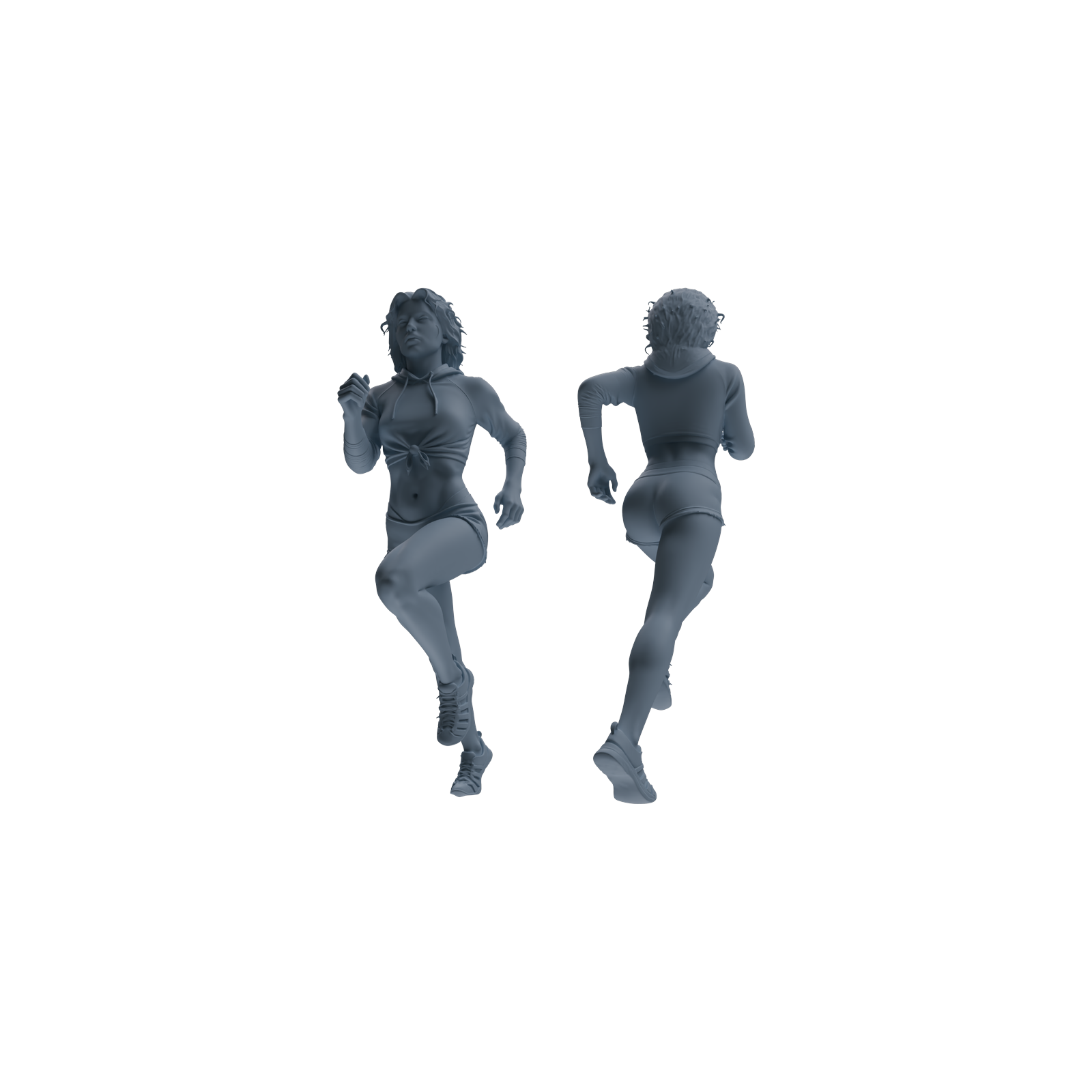 Detail view of MRY-SFW LYTR818 Running Athlete Figure Modern Model 4 pcs Miniature Car Diorama Figures Scene Props Accessories Resin Model